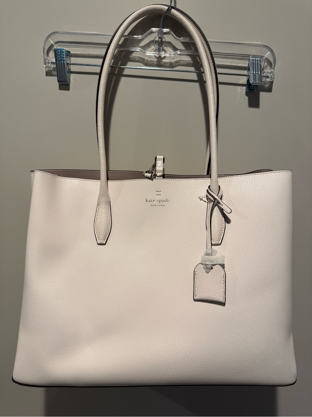 NWT Kate Spade Large Tote Refined Grain Parchment (100) PAR